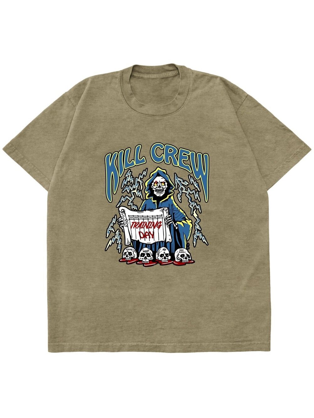 Kill Crew OVERSIZED TRAINING DAY T-SHIRT - Green